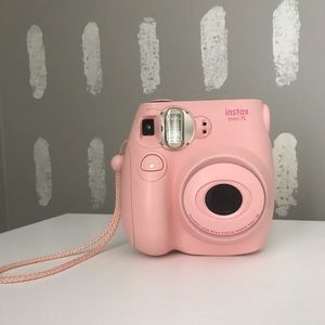 7s mini Instax Polaroid Camera with pink case